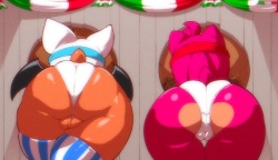 Amy & Rouge at the glory hole