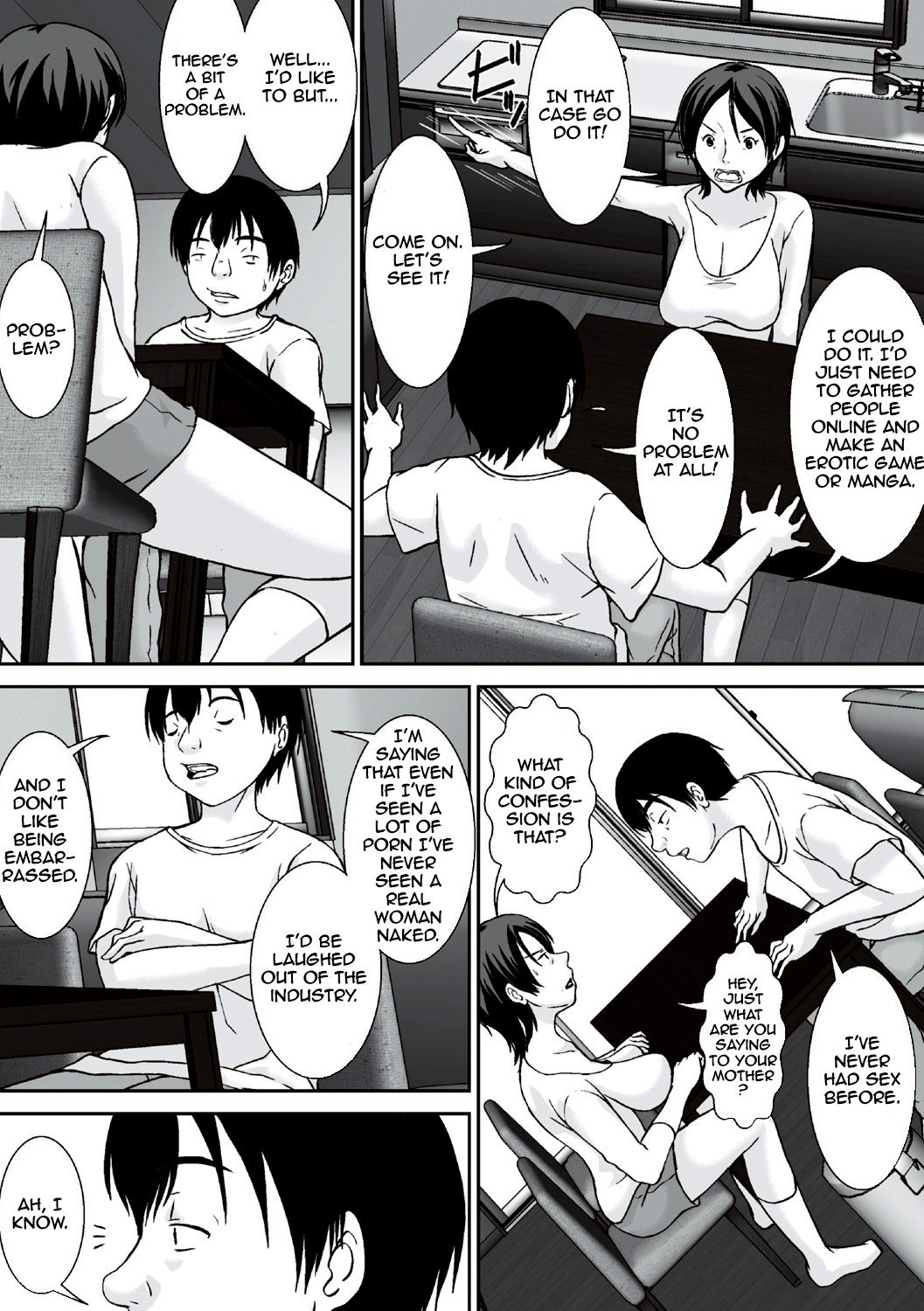 Kora! Anta Hahaoya o Kudoite Nani Shiyoutte Iu no!|Hey! What Are You Doing Making a Pass at Your Mother! page 9 full