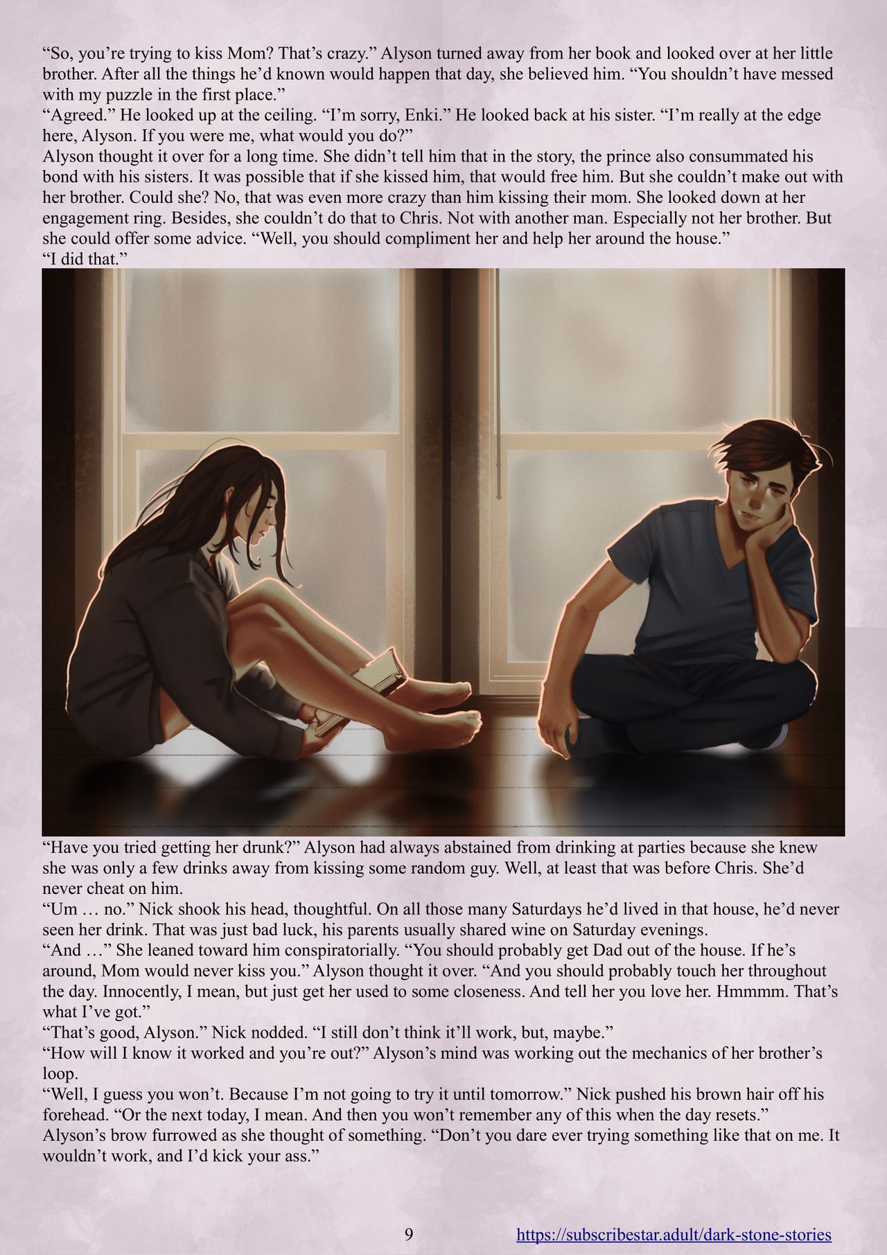 Enki's Puzzle Chapter 1: Dark Stone Stories page 10 full