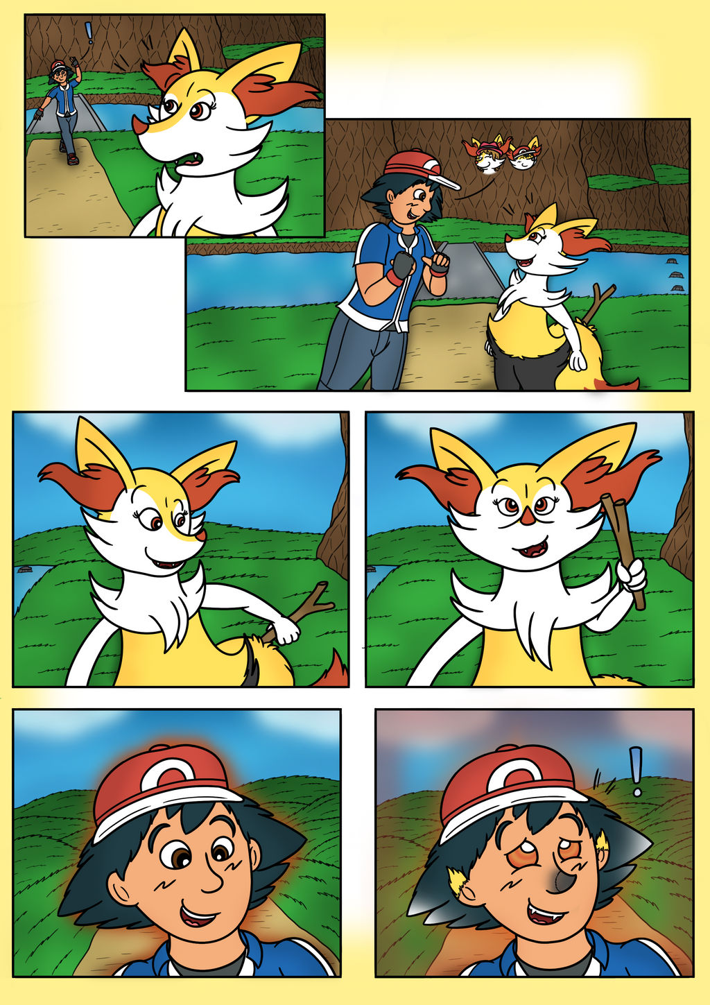 Ash Fennekin TF TG AR Comic page 1 full