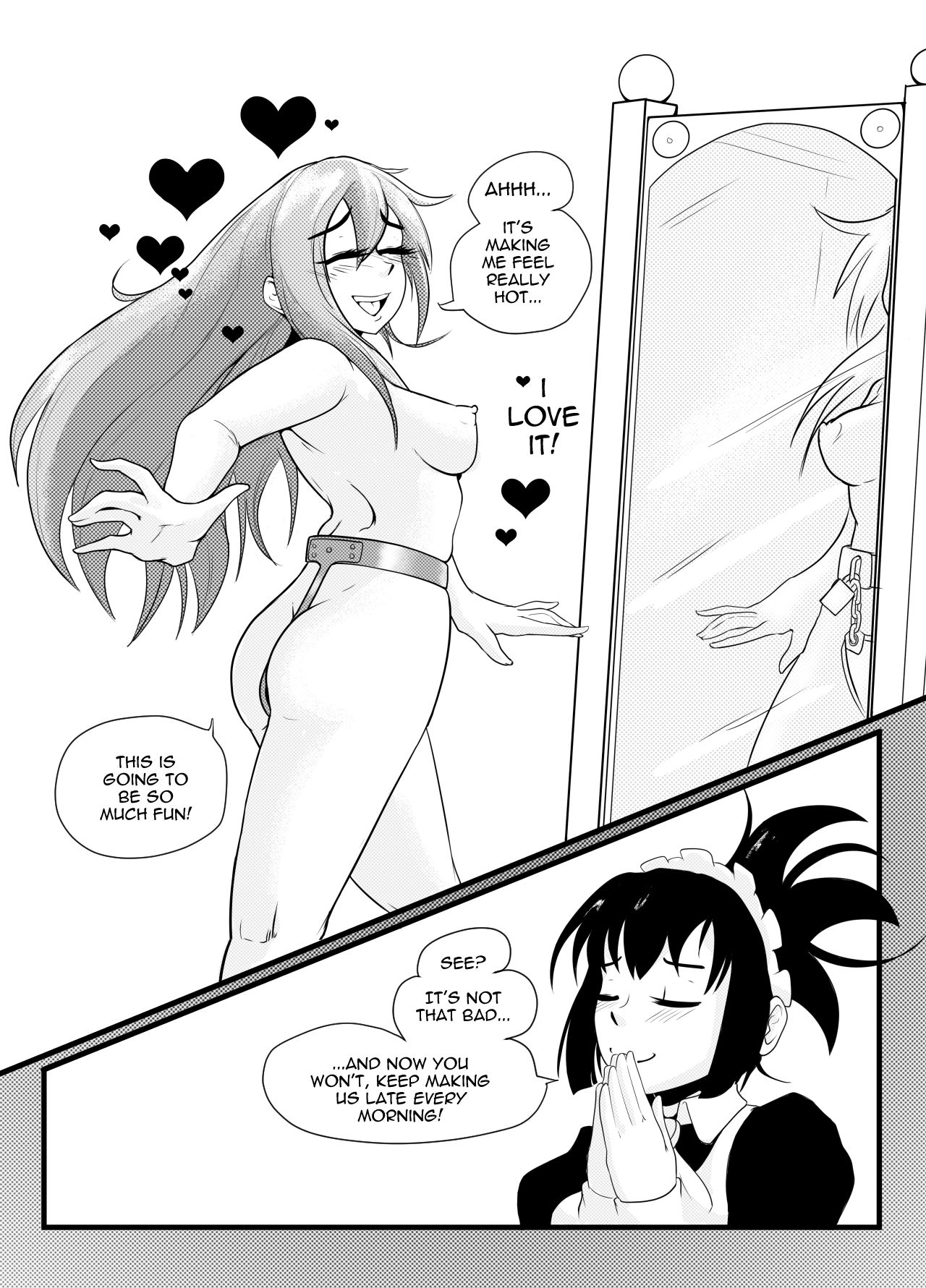 I Was Caught Masturbating by My Maid and She Locked Me in a Chastity Belt!  - Page 7 - Comic Porn XXX