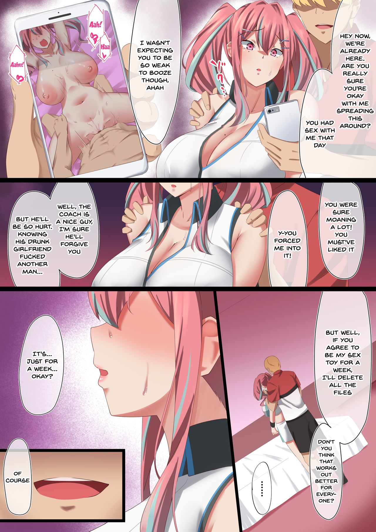 Bakunyuu Gyaru no Ore no Kanojo ga Teniser no Yarichin Otoko ni Netorareta Hanashi | My Big Breasted Girlfriend Got Fucked By A Womanizer From The Tennis Club page 5 full
