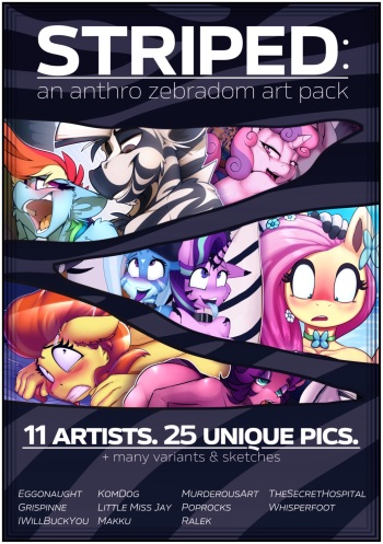 STRIPED + STRIPED 2 Anthro Zebradom Art Pack [My Little Pony] cover