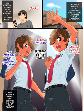 [Yuunagi no Senryokugai Butai (Nagi Ichi)] Futago Shounen Yaritai Zakari [Spanish] [ShotaSekai] cover