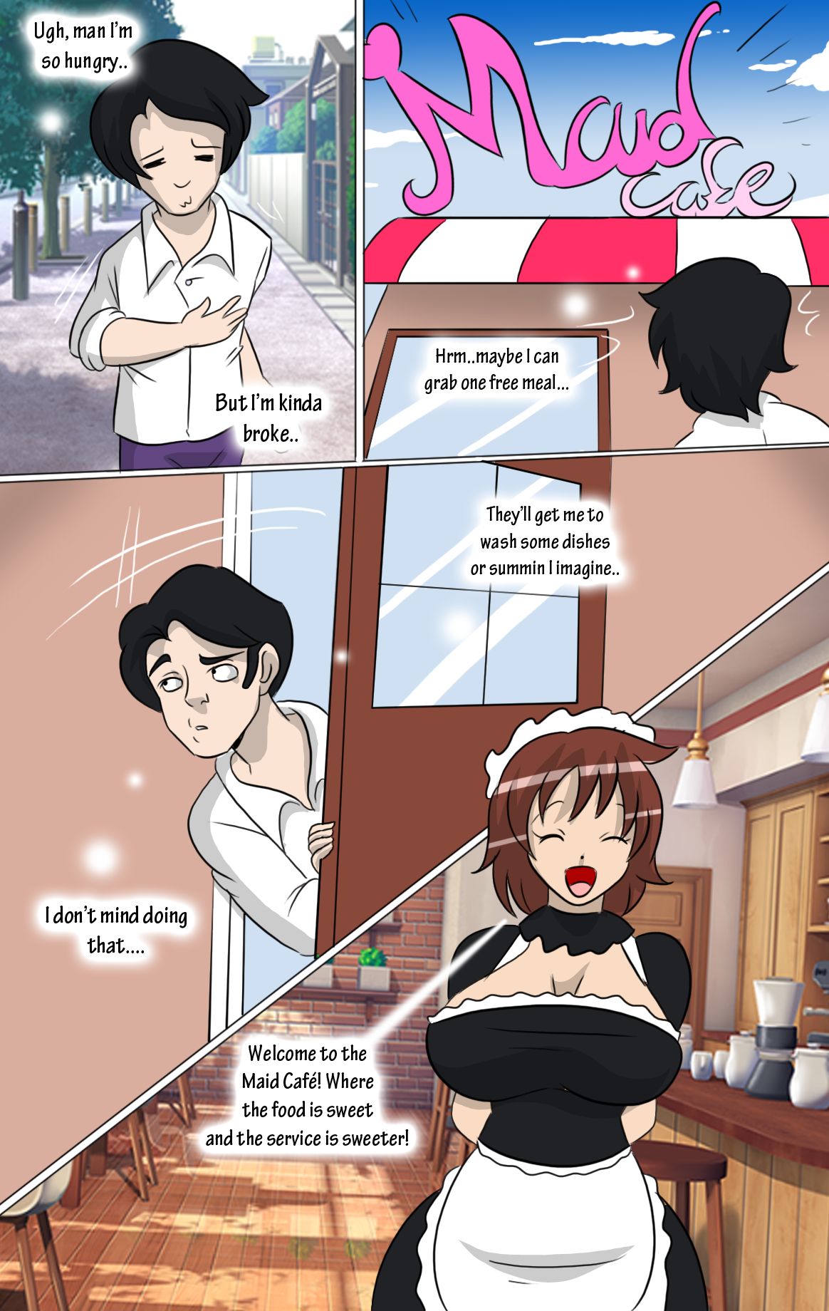Maid for Sale TG Comic page 2 full
