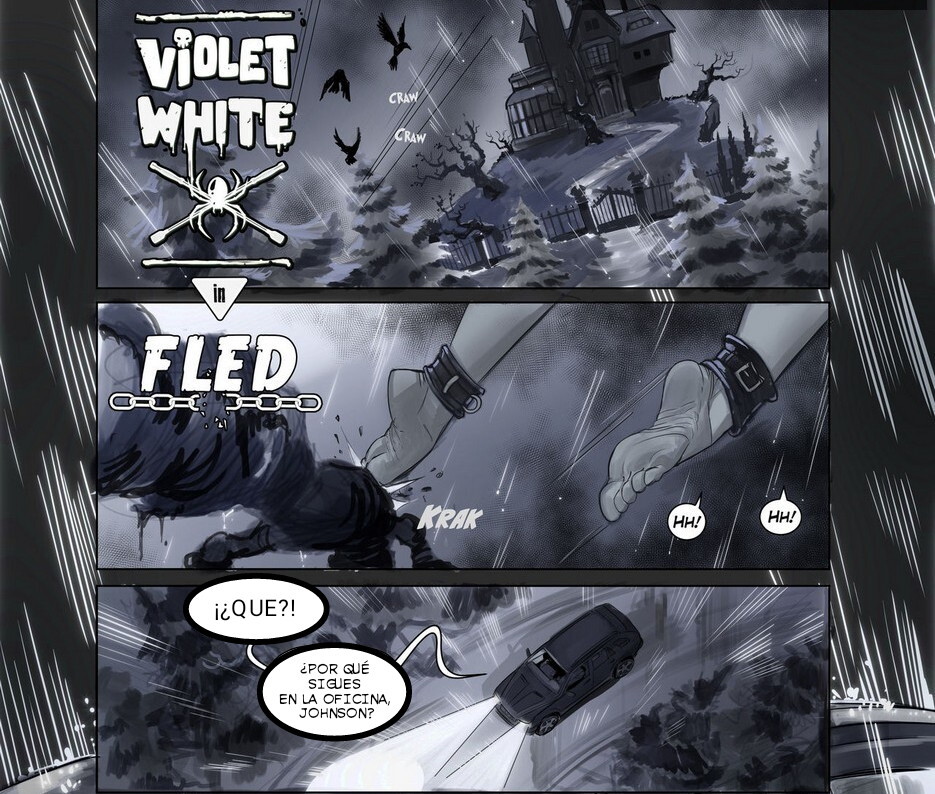 Violet White in Fled page 1 full
