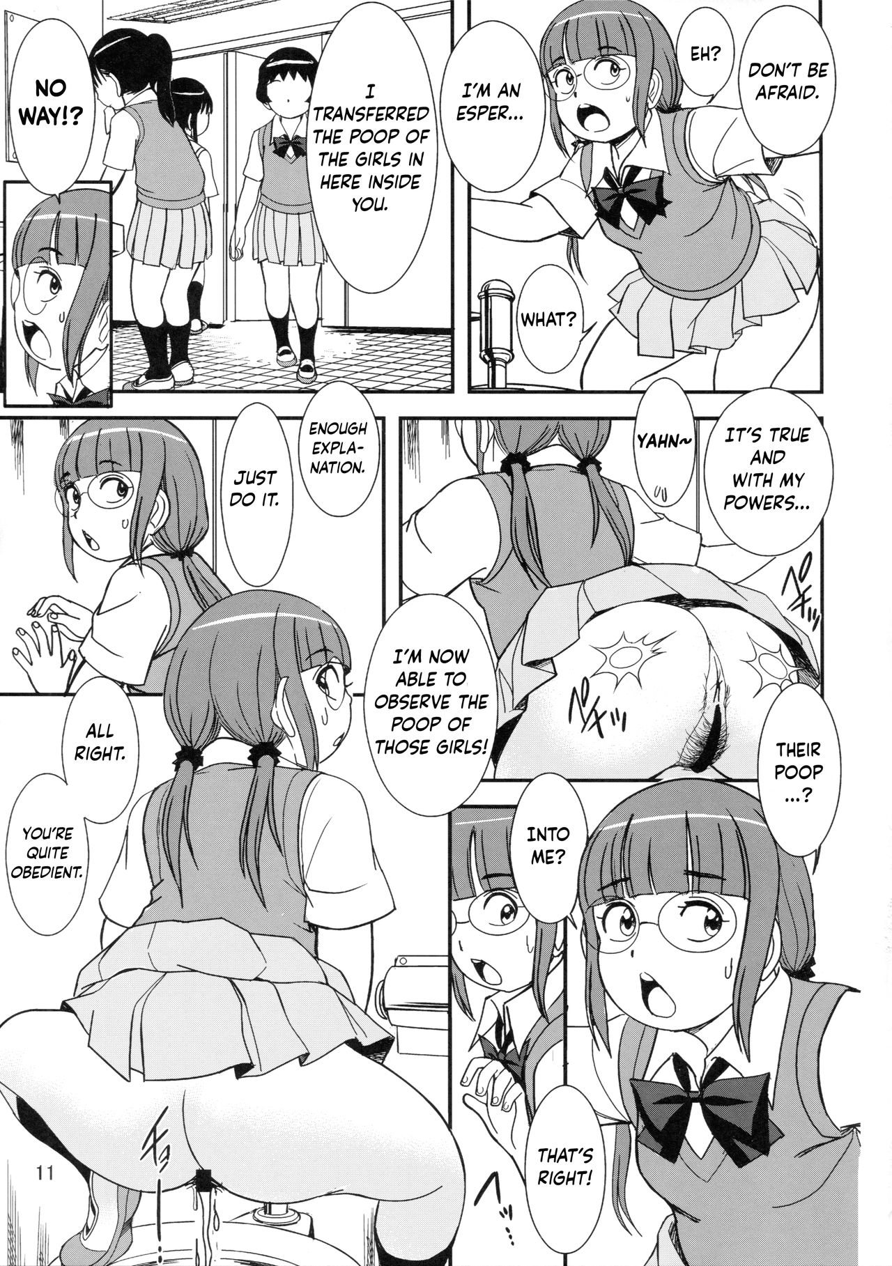 Chounouryoku de Nozoke! Joshi no Chitai Dappun page 12 full