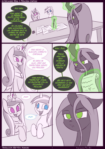 [Kanashiipanda] Royal saga 01 Intercambio Real 1 (My Little Pony Friendship is Magic) [Spanish] [Red Fox Makkan] cover