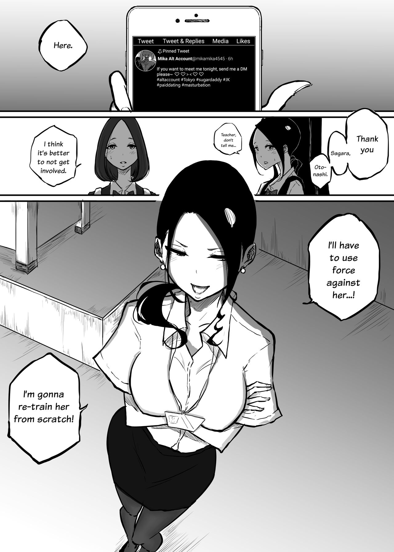 Sparta Sensei ga Oshiego no Bitch Gal ni Ecchi na Koto Sareru Hanashi | The Story of a Strict Teacher Who Got Fucked by Her Gyaru Bitch Student page 9 full