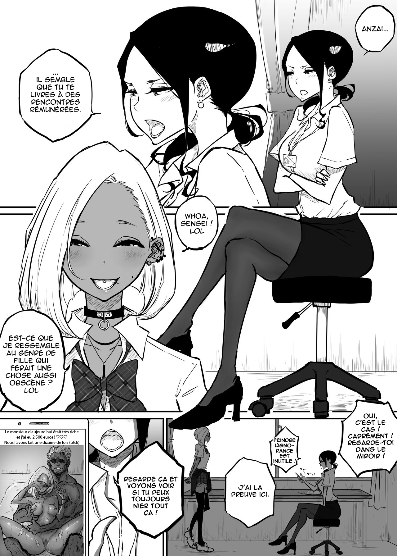 Sparta Sensei ga Oshiego no Bitch Gal ni Ecchi na Koto Sareru Hanashi | L'histoire d'une enseignante stricte qui s'est fait baiser par son élève Gyaru Bitch page 4 full