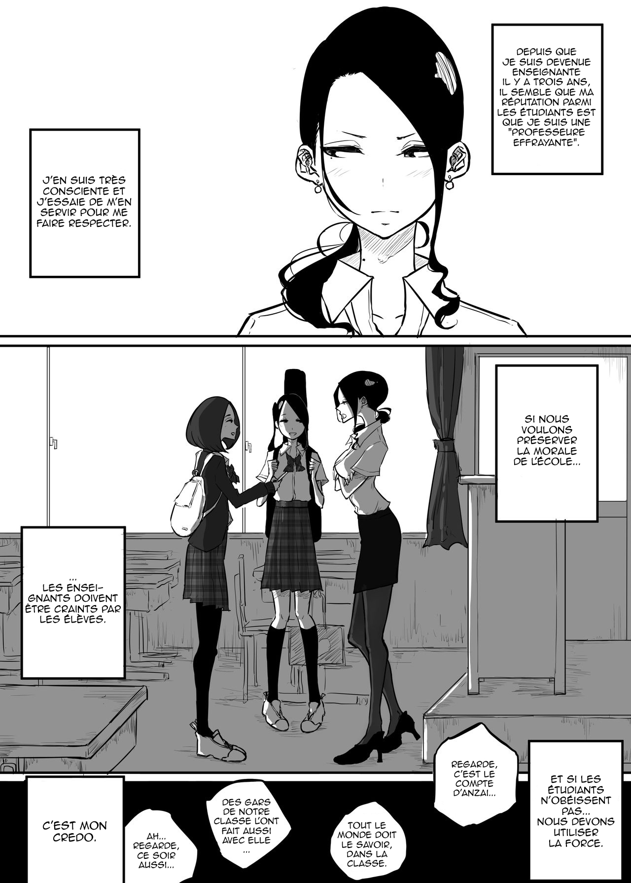 Sparta Sensei ga Oshiego no Bitch Gal ni Ecchi na Koto Sareru Hanashi | L'histoire d'une enseignante stricte qui s'est fait baiser par son élève Gyaru Bitch page 8 full