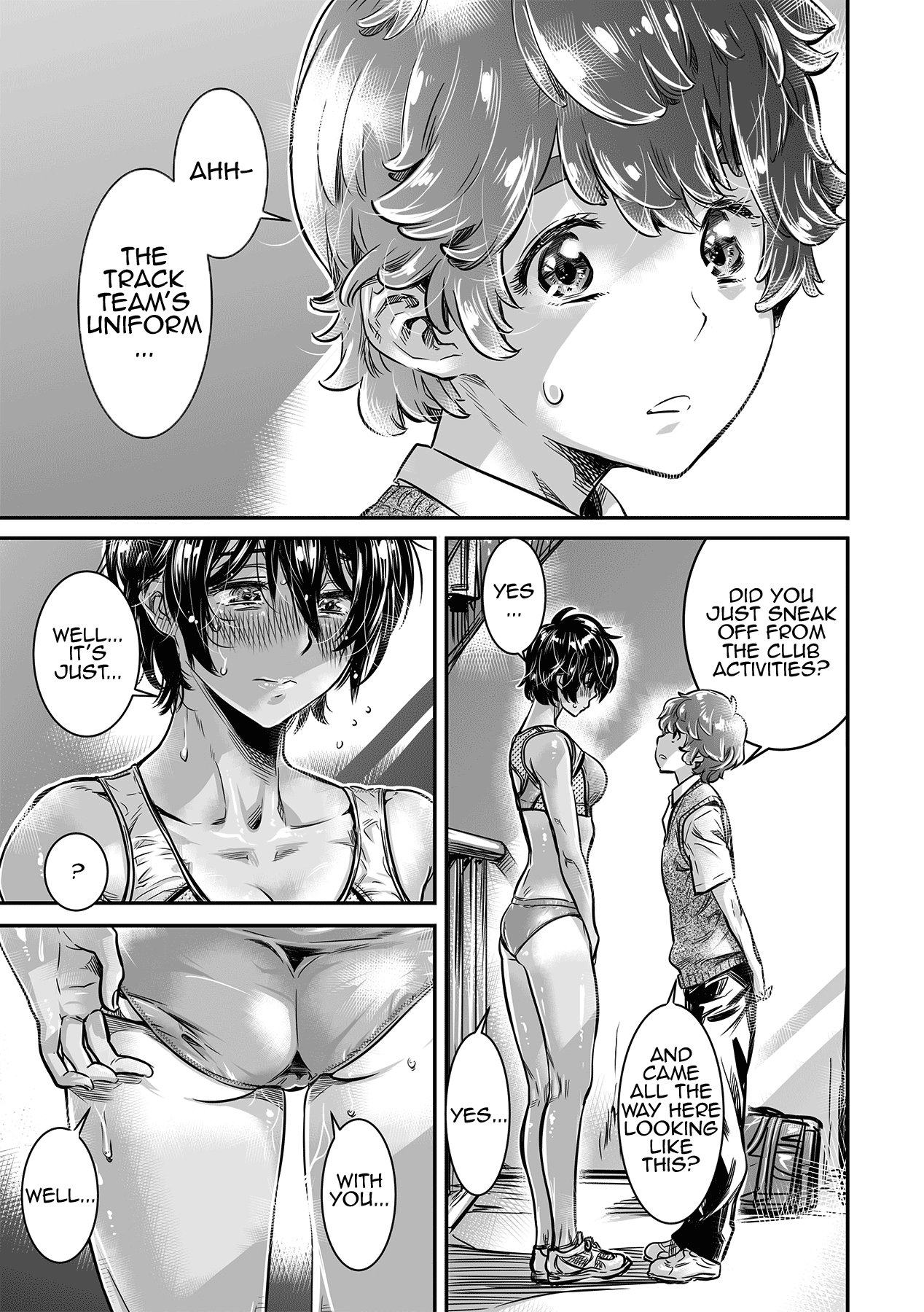 Shinchou 175cm no Rikujou Shoujo wa Kouhai Danshi no Seishi o Nomitagaru | 175cm Tall Track and Field Girl Really Wants to Drink Her Kouhai’s Semen page 10 full