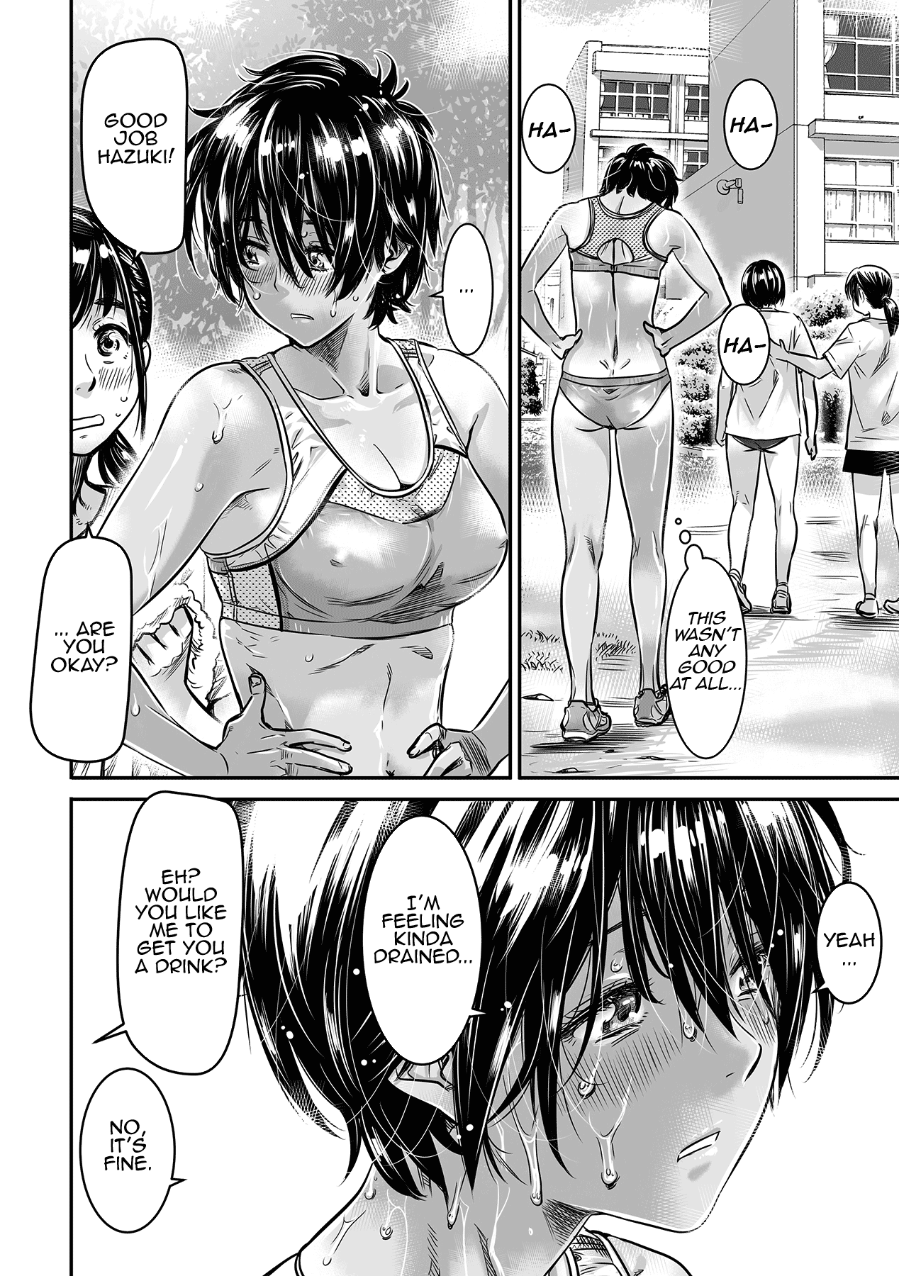 Shinchou 175cm no Rikujou Shoujo wa Kouhai Danshi no Seishi o Nomitagaru | 175cm Tall Track and Field Girl Really Wants to Drink Her Kouhai’s Semen page 7 full