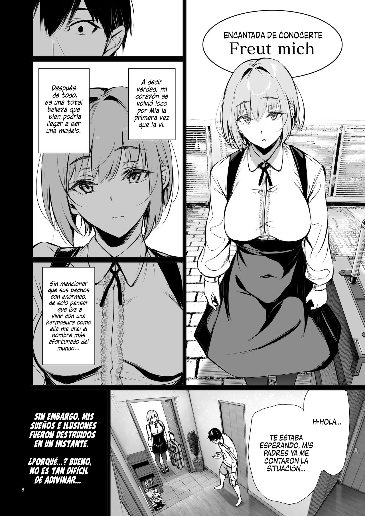 Homestay-chu no Doitsu Musume ga Issho ni Furo ni Haitte Kuru Wake | La Razón por la cual una Chica Alemana está tomando un baño Conmigo durante su estadía page 8 full