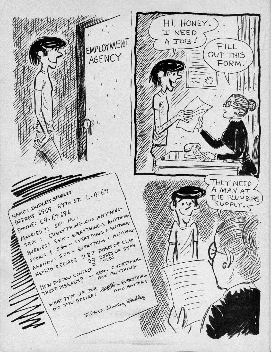 Dudley Studley - Tales of a Lusty Job-Hunter  by Vern Kent page 11 full