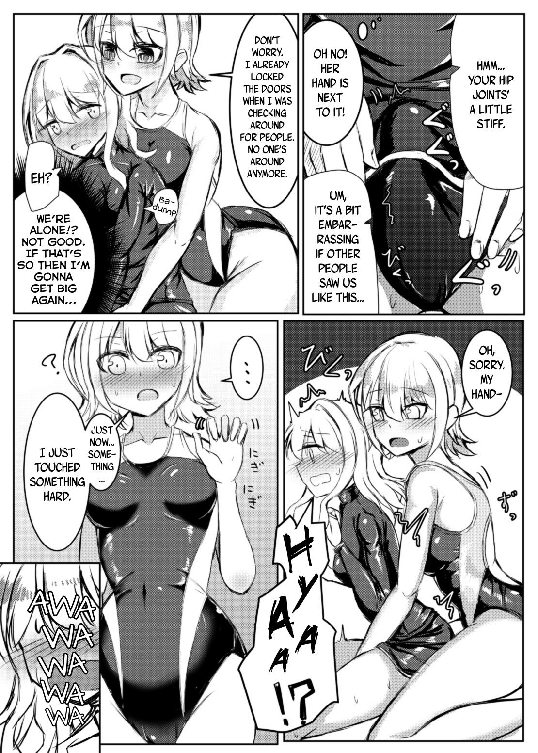 Futanari Onnanoko ga Kyouei Mizugi no Onee-san to Ecchi suru Hon | A Book Where a Futanari Girl Gets Naughty With an Onee-san While Wearing a Swimsuit page 5 full