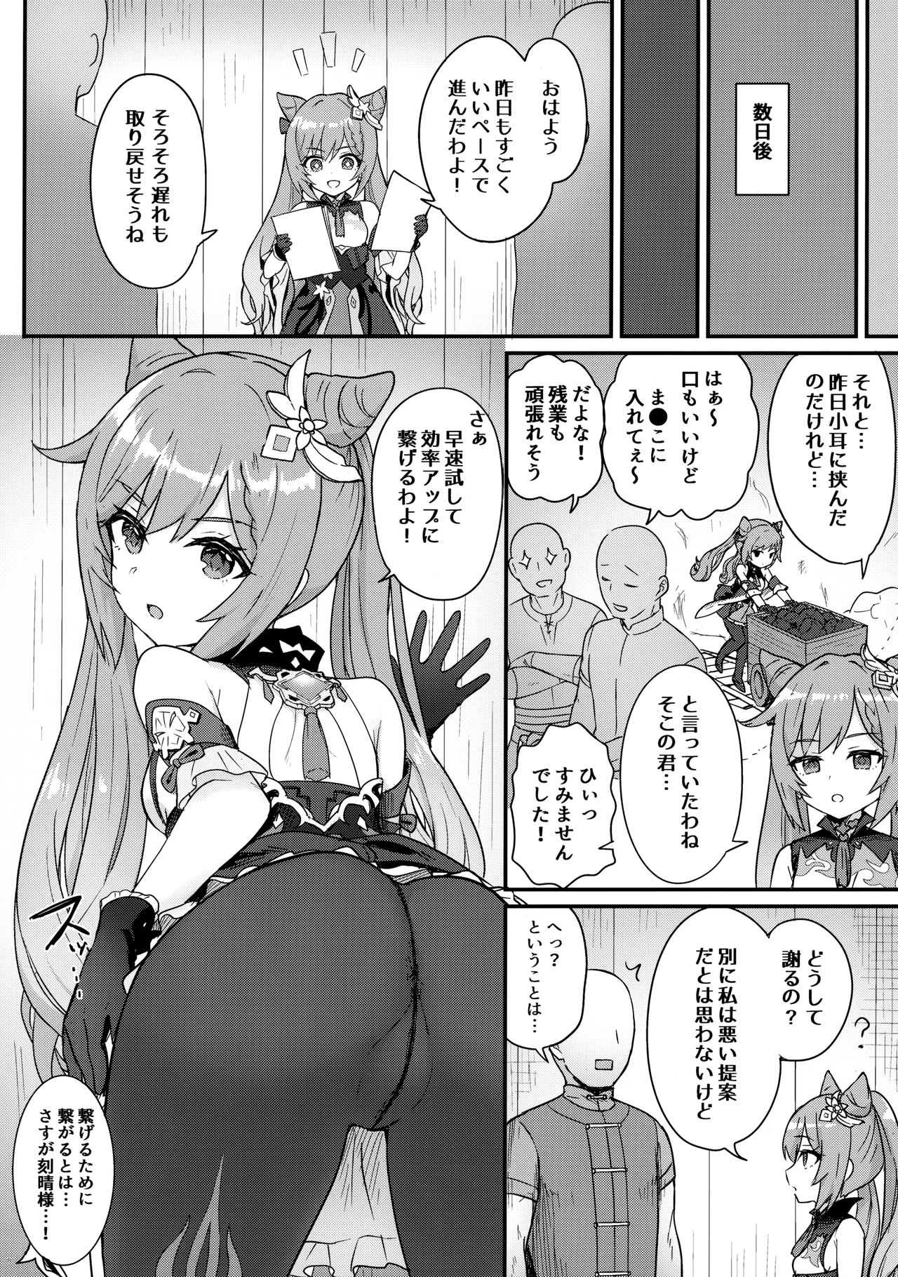Keqing-chan ga Buka o Shigoki Makuru Hon page 9 full