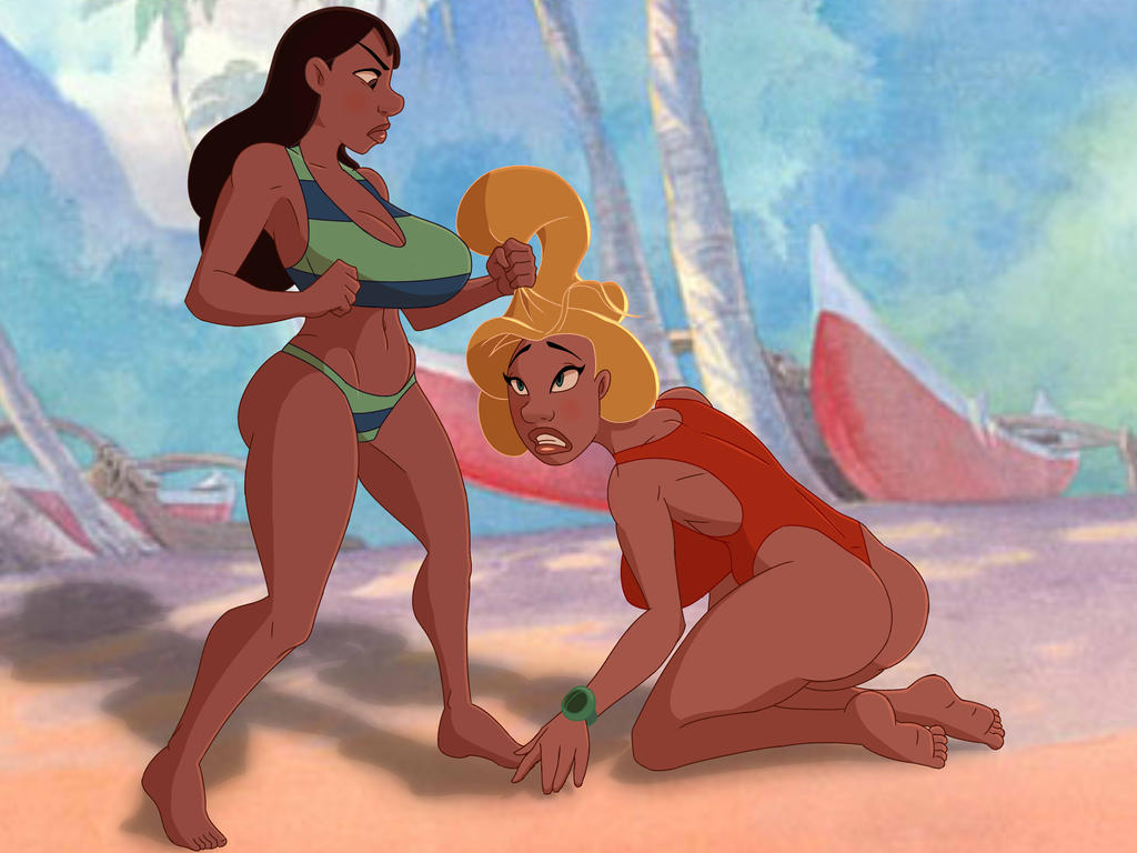 Lilo and Stitch - Nani vs Lifeguard Catfight page 11 full