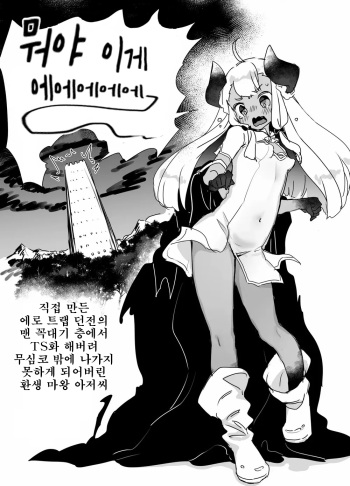 [Tenkirin (Kanroame)] Jibun de Tsukutta Ero Trap Dungeon no Saijoukai de TS-ka Shita Sei de Ukkari Soto ni Derenaku Natte Shimatta Isekai Tensei Maou Oji-san (Korean) [Digital] cover