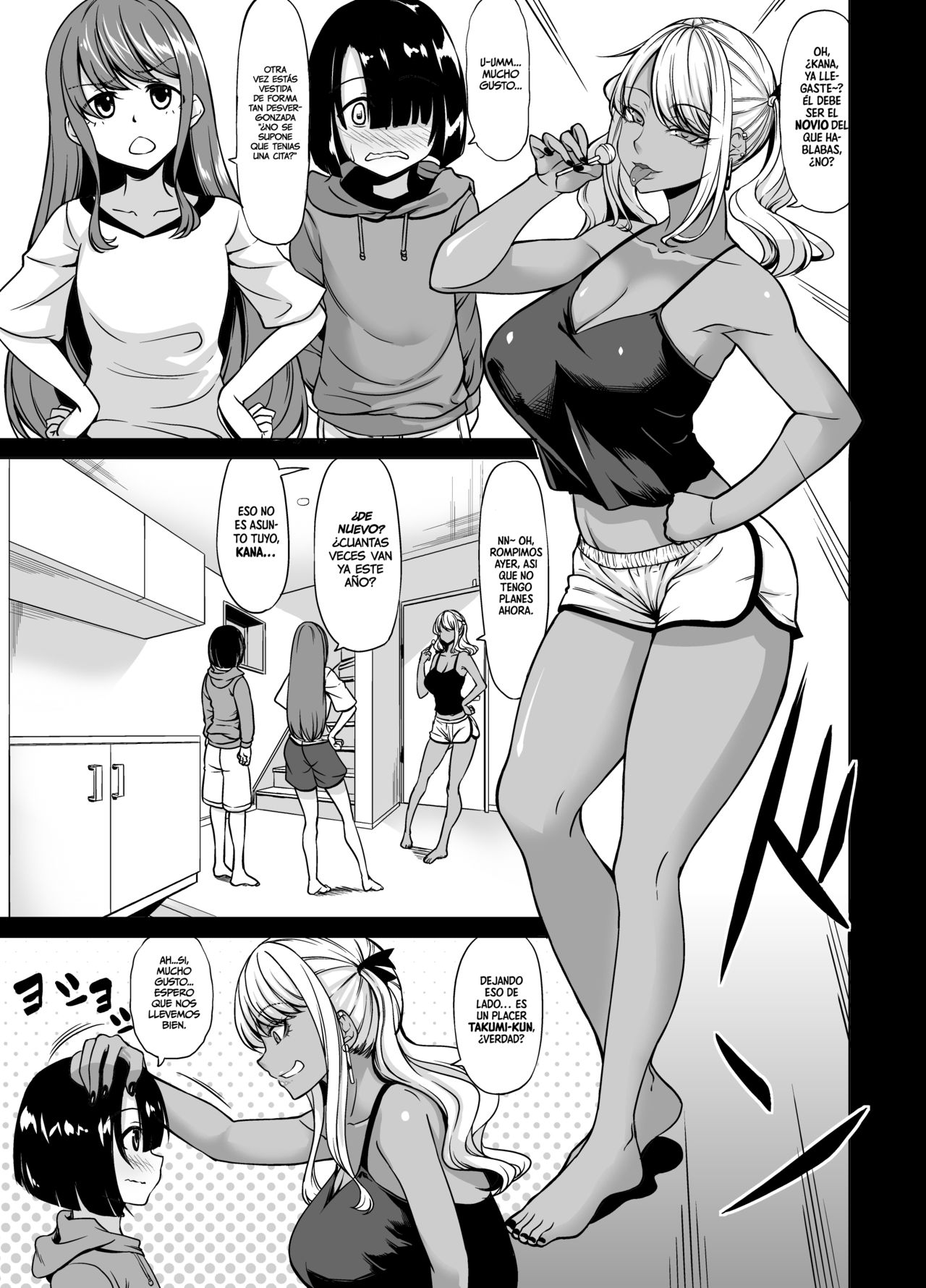 A-Cup no Kanojo yori J-Cup no Kuro Gal no Onee-san no Hou ga Ii yo ne? | ¿Prefieres estar con tu novia o con una Onee-san gyaru morena de copa-J? page 5 full
