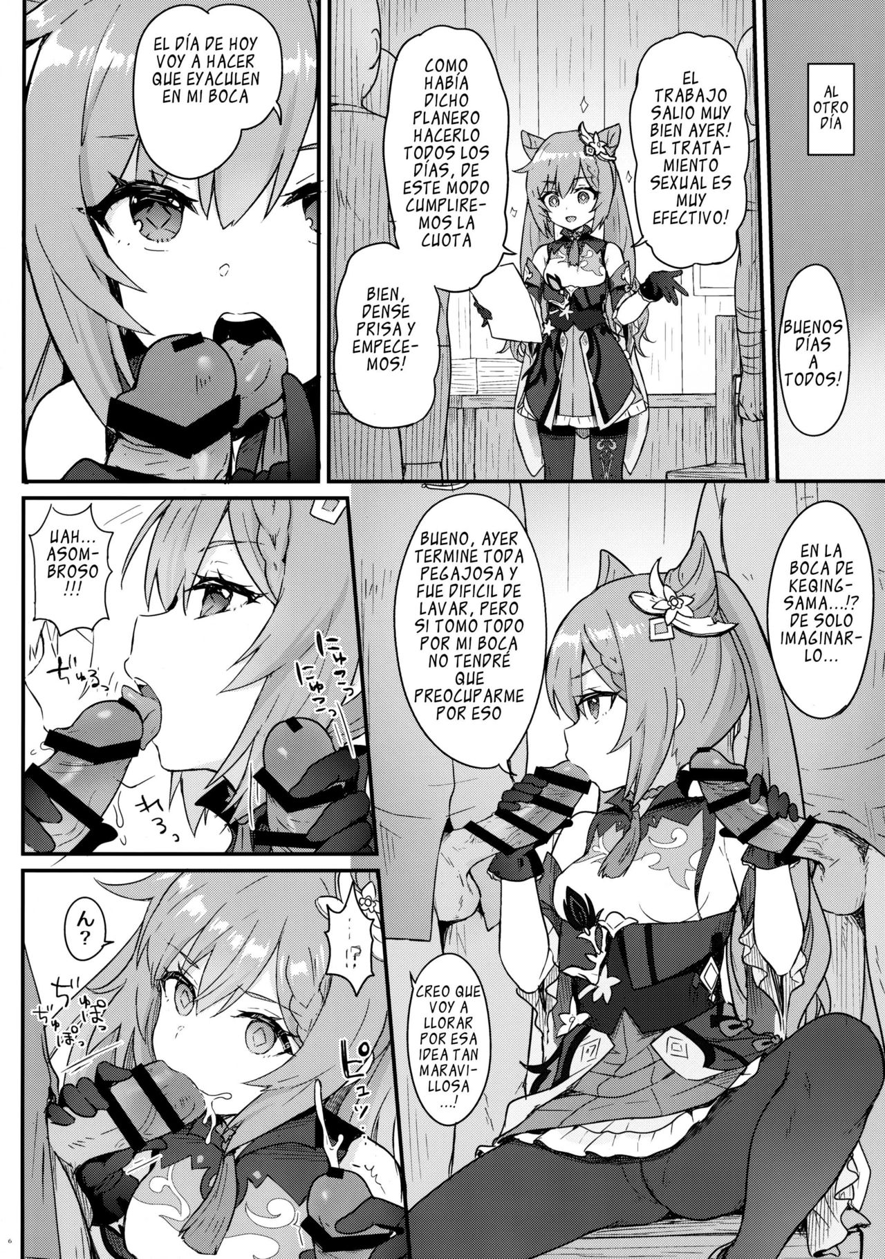 Keqing-chan ga Buka o Shigoki Makuru Hon page 7 full