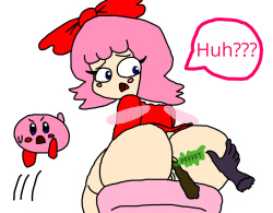 Ribbon found something grabbing her rear end & making her poop and fart