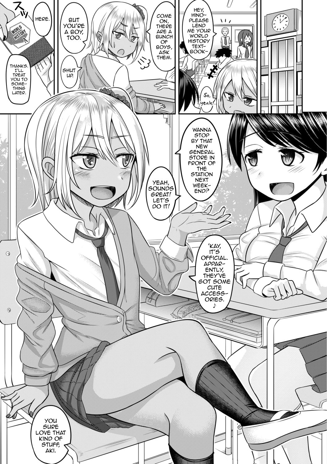 Cosplay Otokonoko-tachi ~ Ushiro no Ana ni Iretai Kankei Ch. 5 Ki ni Naru Gyaru wa Otokonoko ♂ page 3 full