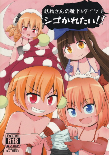 [Sake no Sanran (Haiiroguma)] Yousei-san no Kutsushita & Tights de Shigokaretai!! (Touhou Project) cover