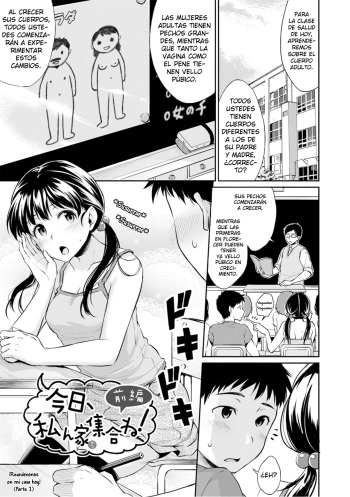 [Meganei] Kyou, Atashinchi Shuugoune! Zenpen | LETS MEET AT MY PLACE TODAY PART 1 (Shishunki Sex) [Spanish] [Decensored] [Digital] cover