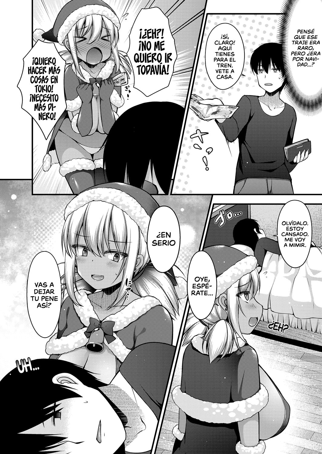 Inaka kara Oshikakete Kita Santa Cos Shita Kuro Gal JK na Imouto to Papakatsu Shite Shimatta Hanashi | La historia de cómo me volví el sugar daddy de mi hermana menor disfrazada de Papá Noel page 4 full