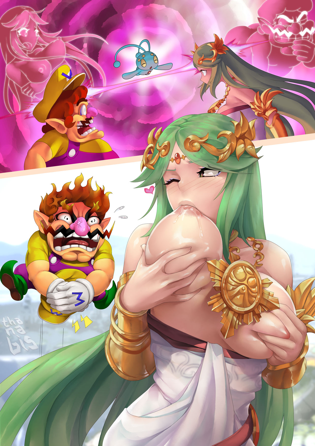 Palutena & Wario bodyswap page 1 full