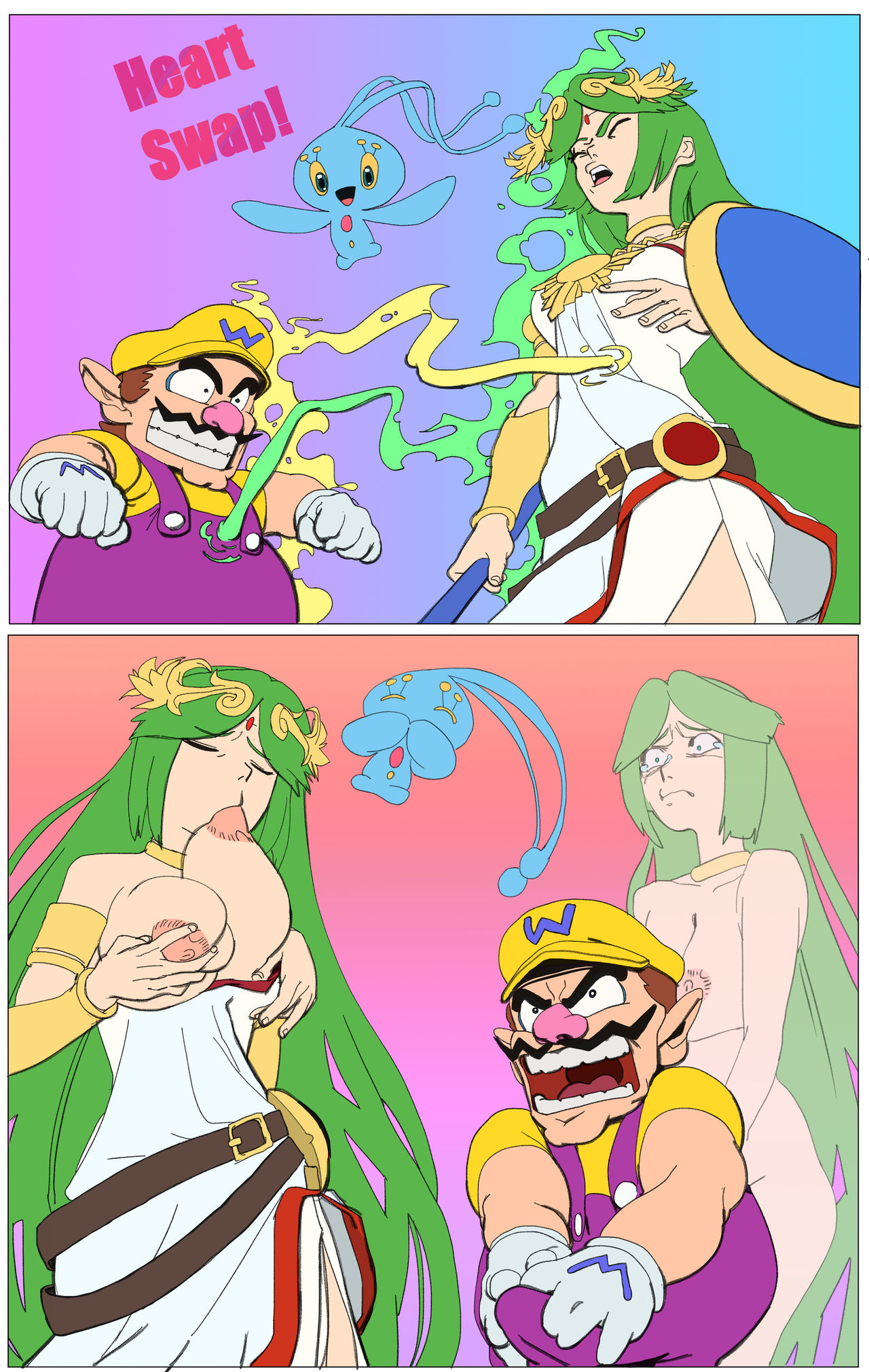Palutena & Wario bodyswap page 3 full