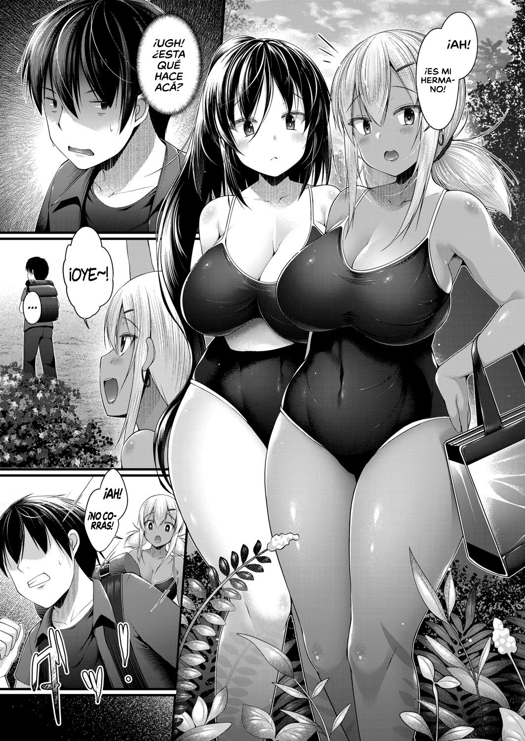 Hitori Camp o Shite itara Kuro Gal JK na Imouto to Imouto no Tomodachi ga Rannyuu shite kita Kekka Zempen | Cuando estaba acampando solo, mi hermana y su amiga se metieron en mi campamento Parte 1 page 5 full