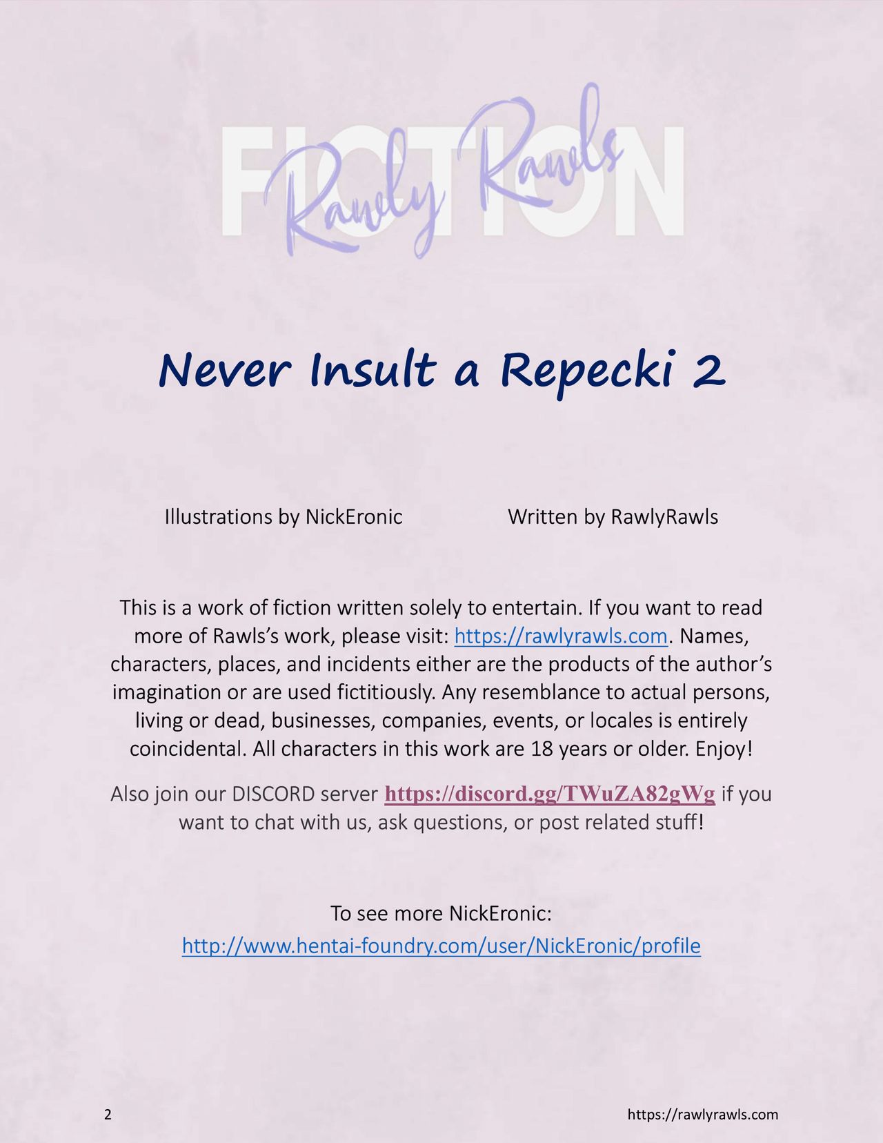 Never Insult a Repecki Chapter 2: Rawly Rawls Fiction page 2 full