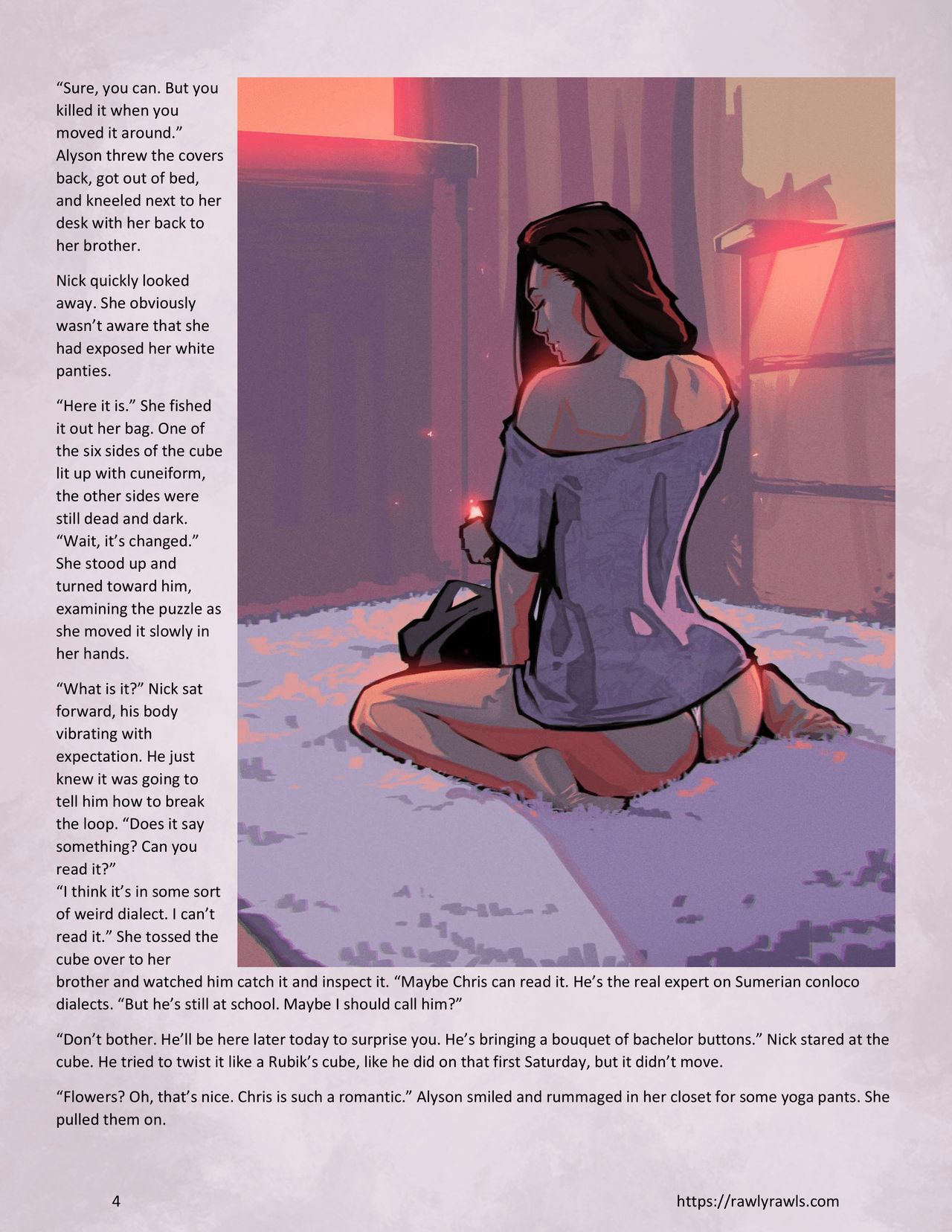 Enki's Puzzle Chapter 4: Rawly Rawls Fiction page 4 full