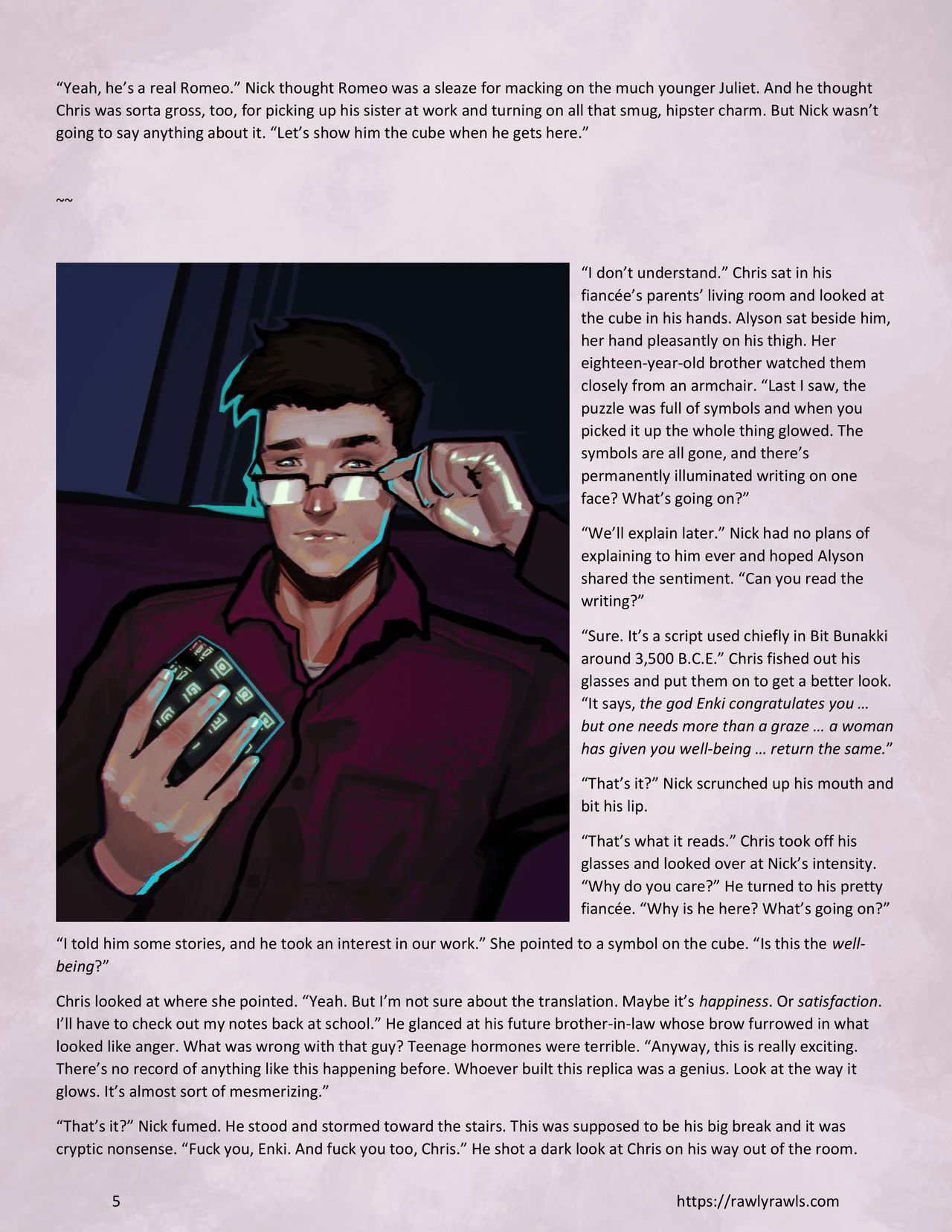 Enki's Puzzle Chapter 4: Rawly Rawls Fiction page 5 full