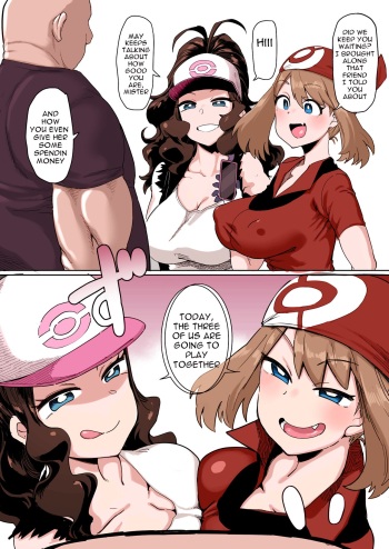 [Dekosuke] Haruka to Touko no Hiasobi | Playing Together With Haruka and Touko (Pokémon) [English] {Doujins.com} [Colorized] [Decensored] cover