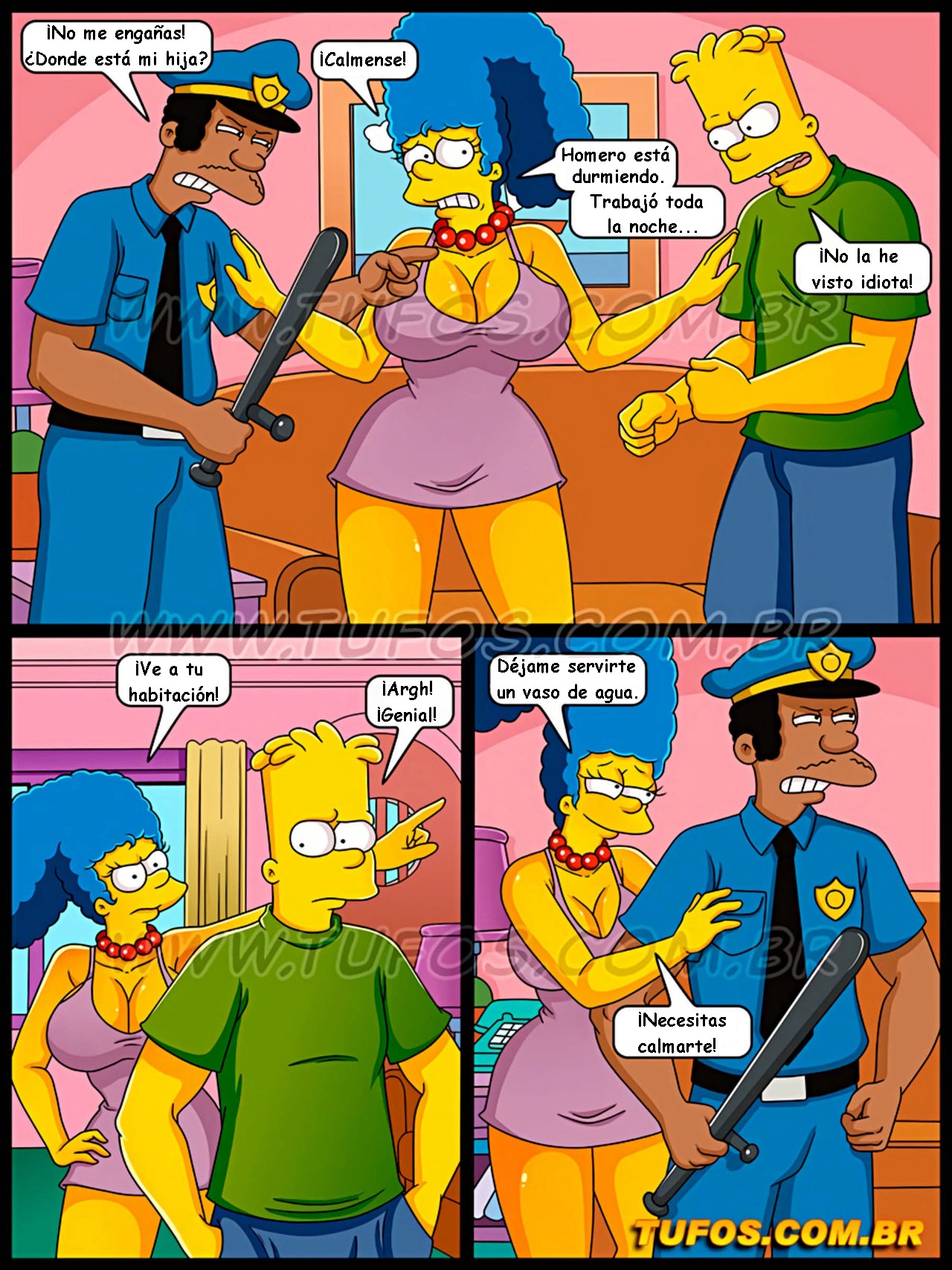 Simpsons xxx - Tomando la polla del policia page 4 full