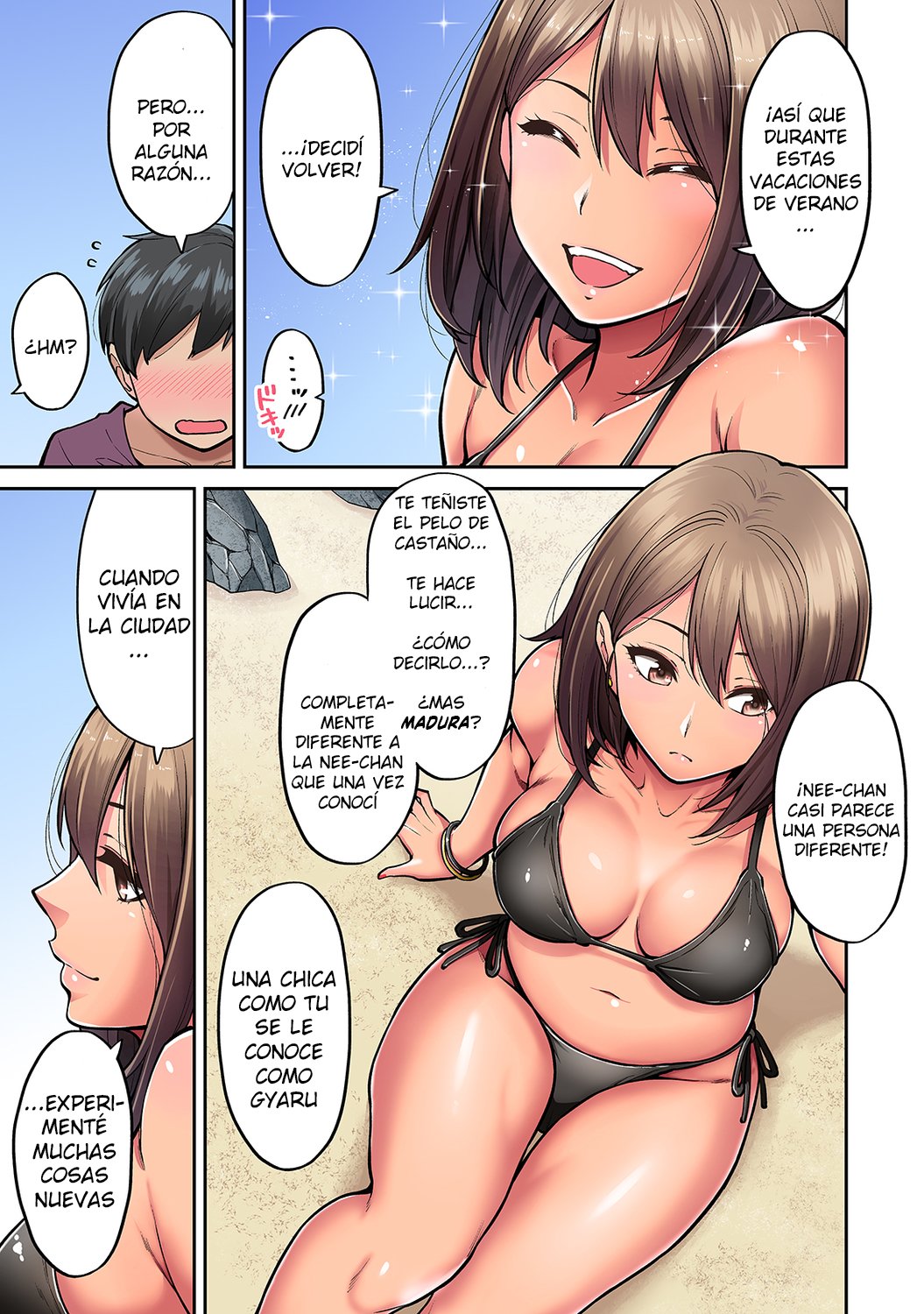 Akogare no Nee-chan ga Gal ni Natte Kaette Kita Natsuyasumi Ch.1-4 page 6 full