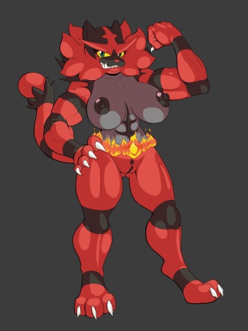 [SlashySmiley] Incineroar and Lolitten (Pokemon) cover