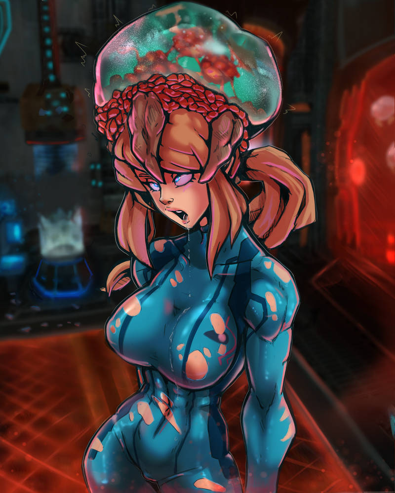 Samus Aran and a Metroid page 3 full