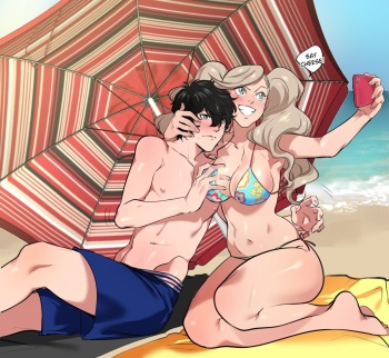 [Kukumomo] Ann/Akira beach time cover
