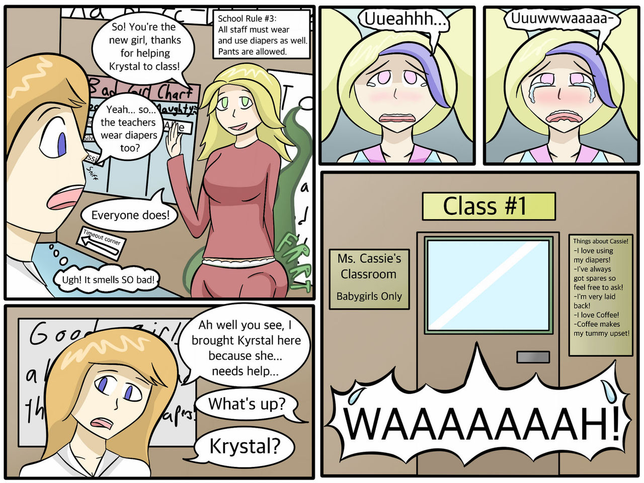 Diaper Girl Messy Academy page 8 full