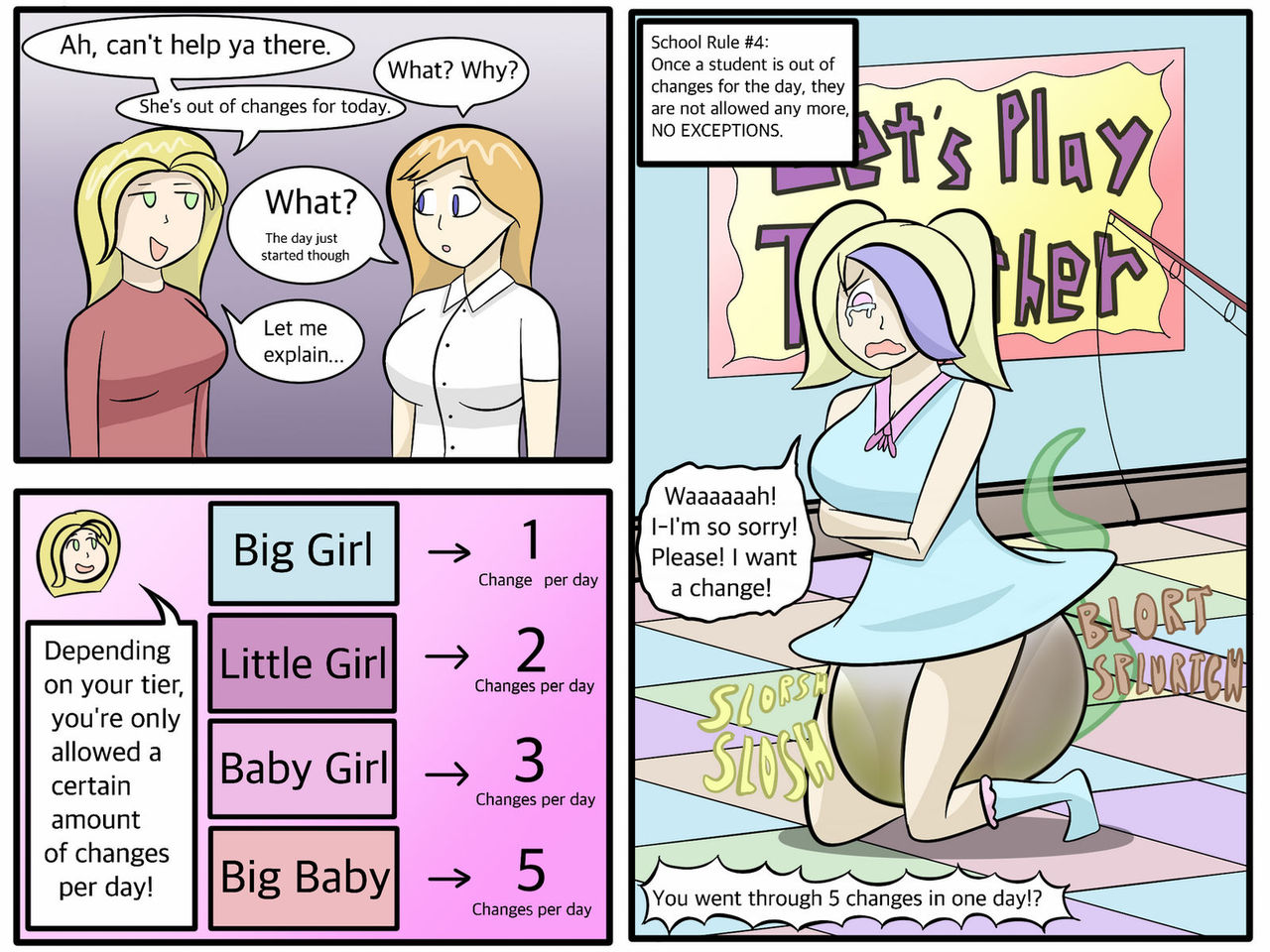 Diaper Girl Messy Academy page 9 full