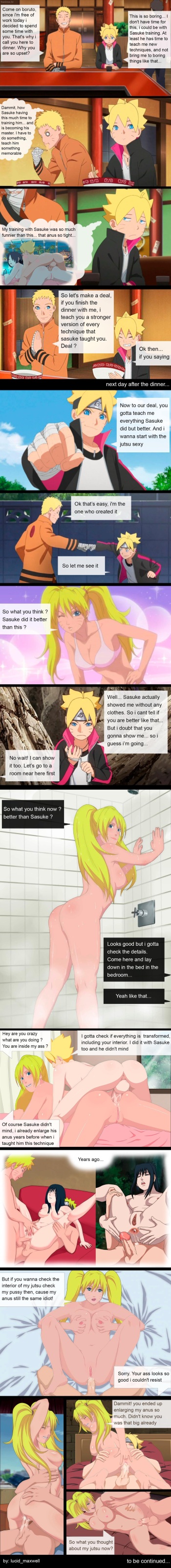 Naruto teaches Boruto the jutsu sexy cover