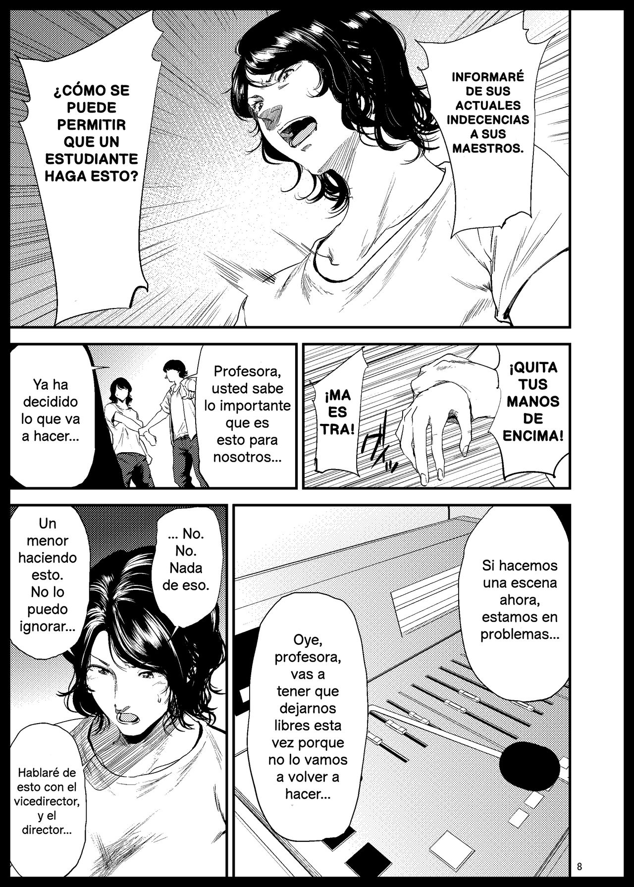 Sukoshi Ki no Tsuyoi Rika no Sensei ga Seito ni Moteasobareru H na Hon | Una profesora de ciencias de mente fuerte es objeto de burlas por parte de sus alumnos en un libro H page 8 full