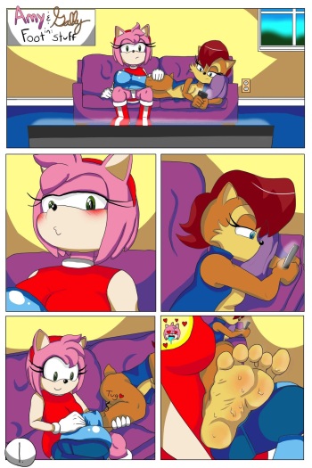 [TinyDevilHorns] Amy and Sally in: Foot Stuff (Sonic the Hedgehog) cover