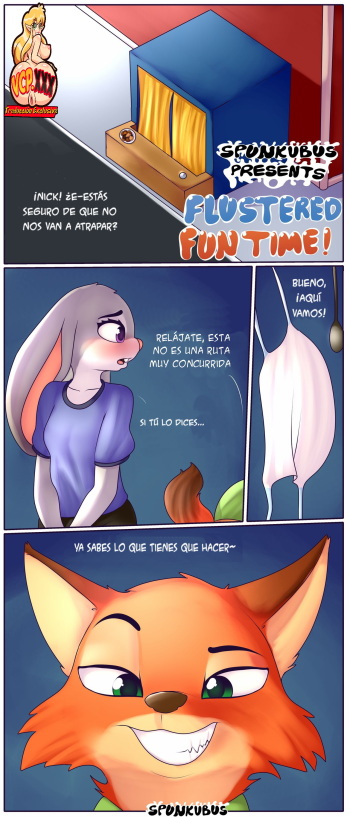[Spunkubus] Flustered Fun Time! (Zootopia) - [Spanish] - Complete cover