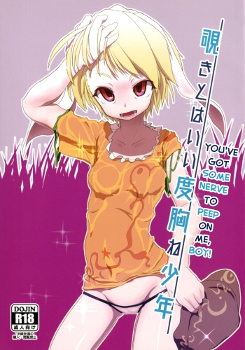 (Shuuki Reitaisai 4) [Pochicolo Nouen (Pochicolo)] Nozoki to wa Ii Dokyou ne Shounen (Touhou Project) [English] [Chastity Dreamer Schmö] cover