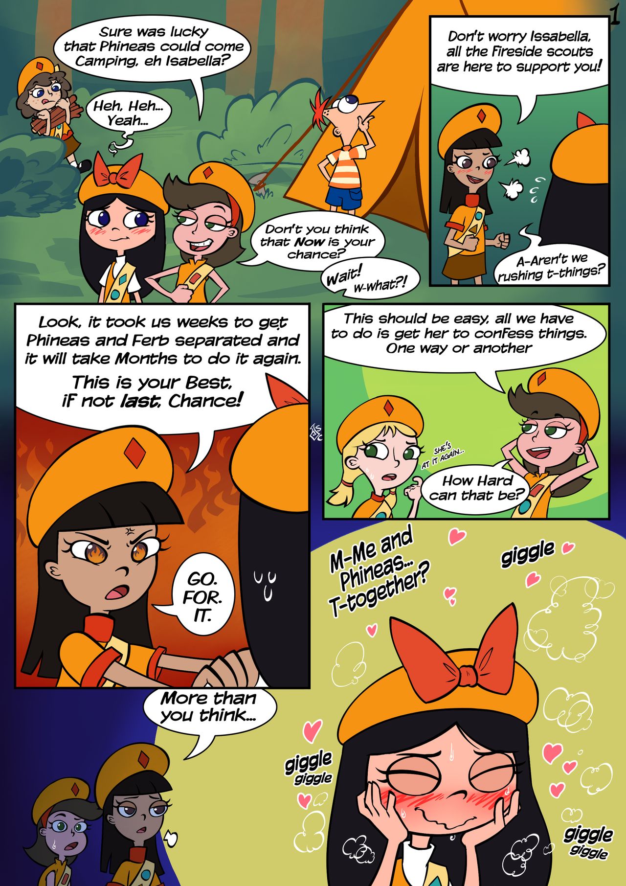Pitching Tents Colored page 3 full